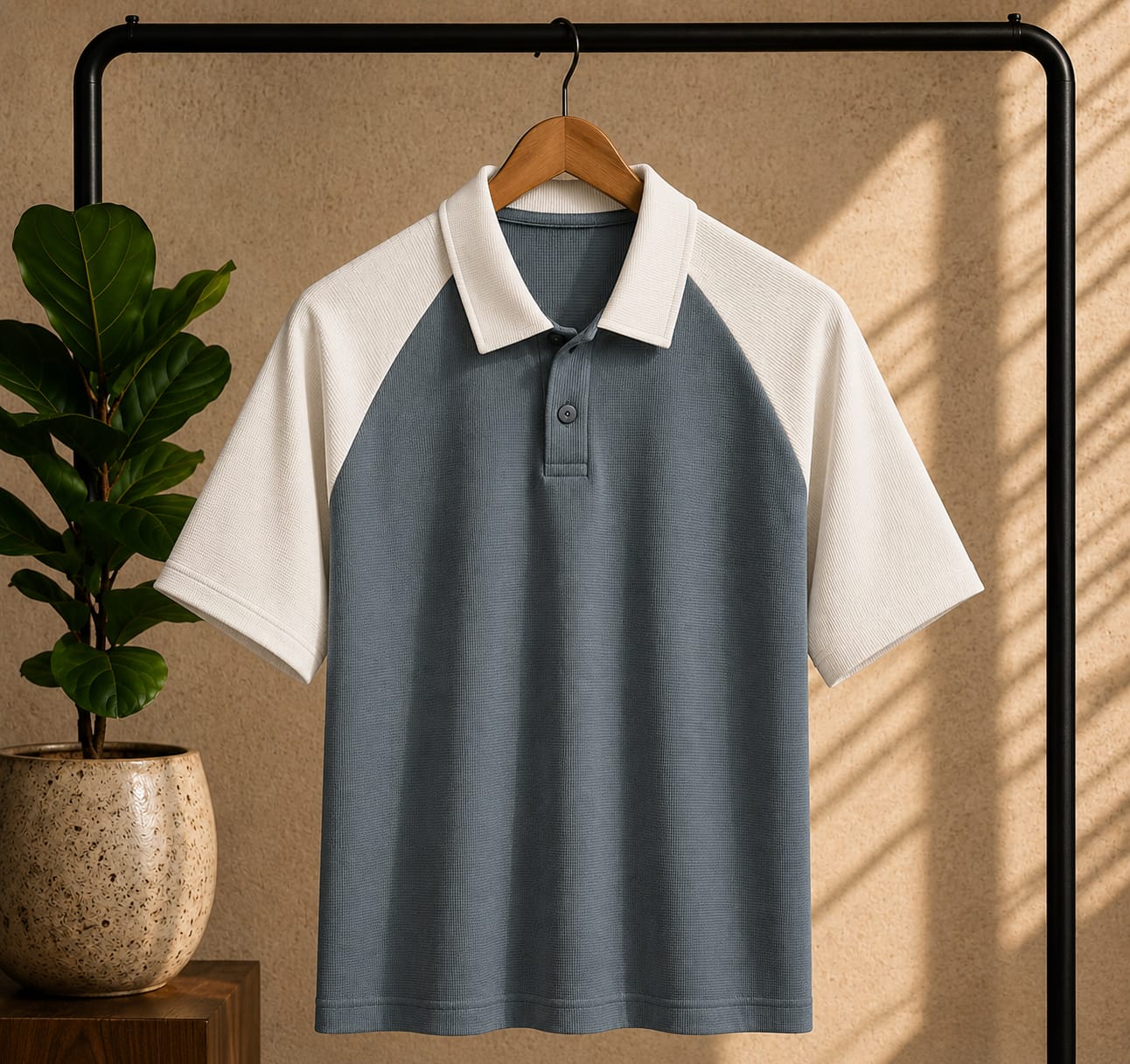 Premium Polo Ash & White