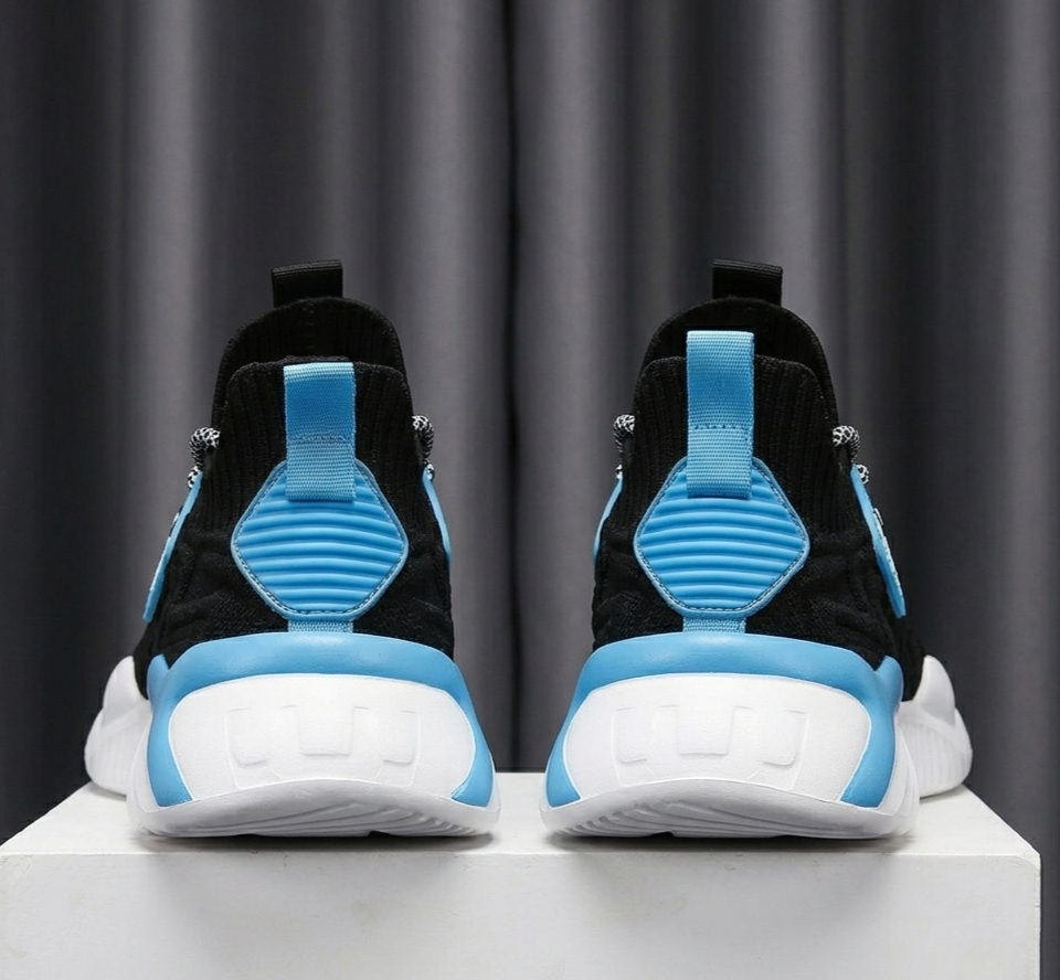 Black Mesh Running Sneakers