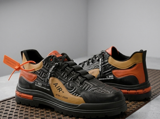 Black & Orange Sneakers
