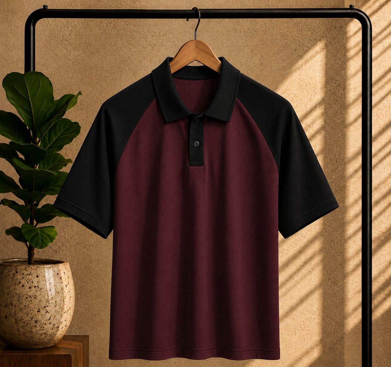 Premium Polo Maroon & Black
